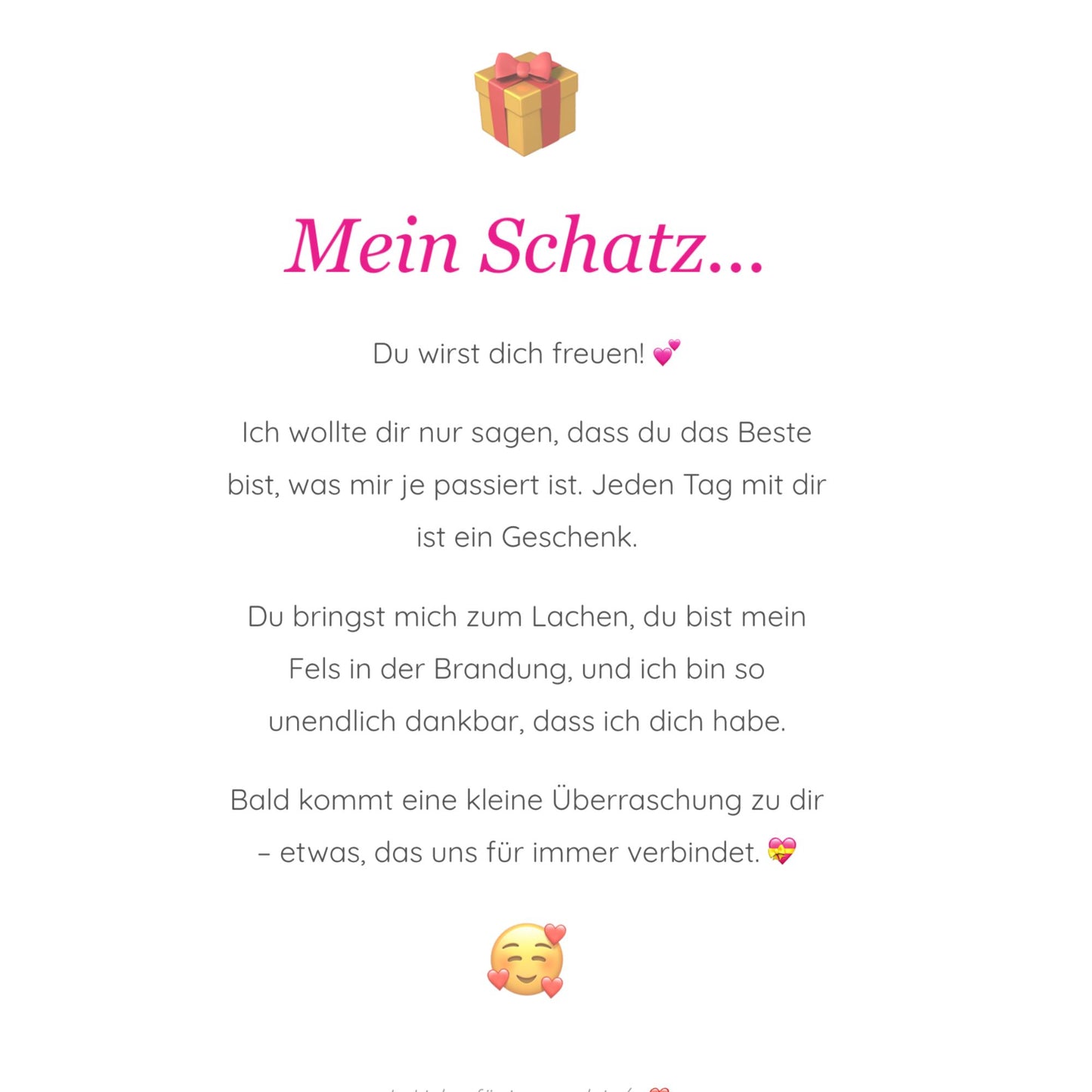 Lustige Webseite vor dem Geschenk (interaktiv)