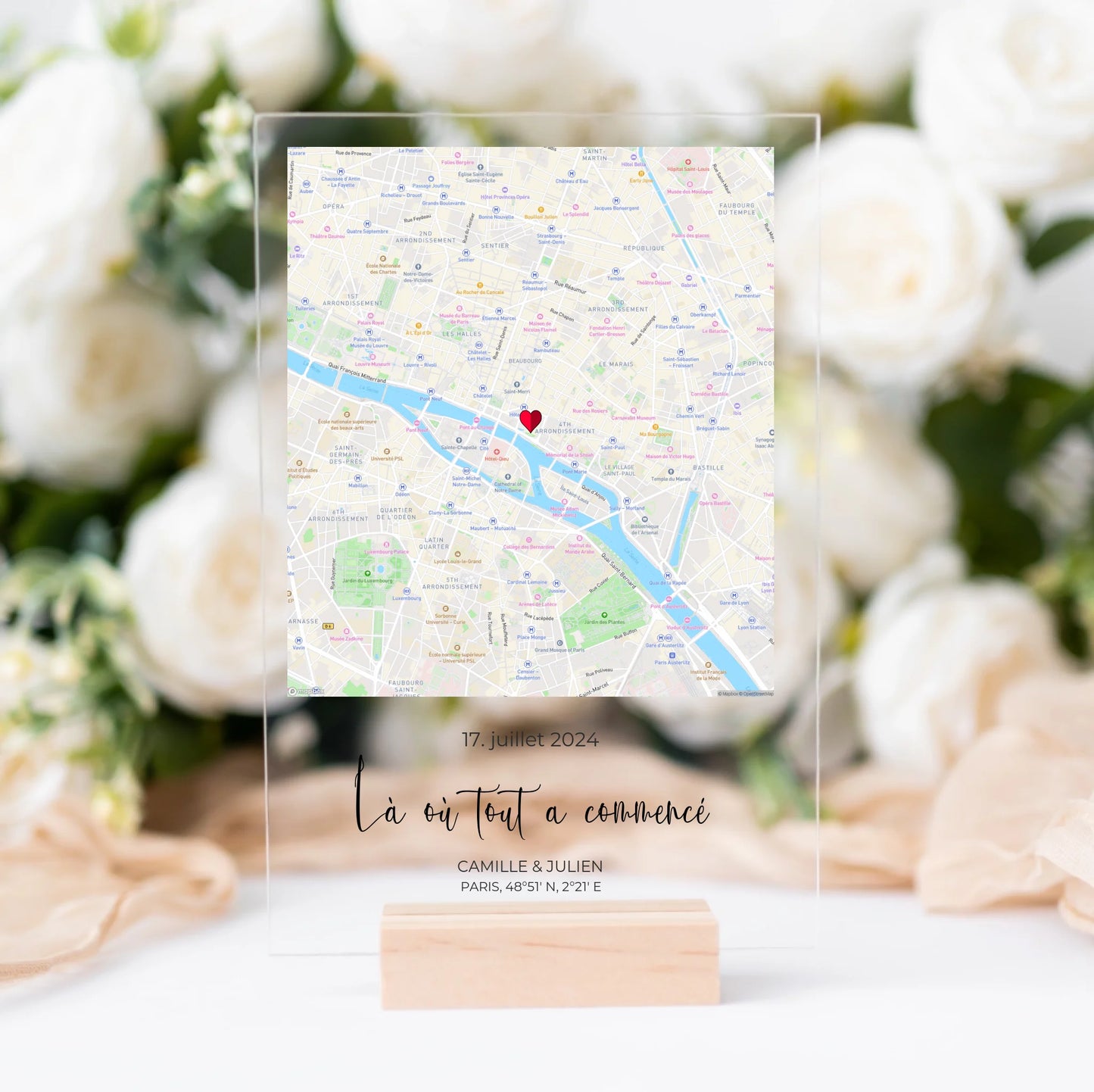 «Notre évènement – Plaque en acrylique personnalisée»
