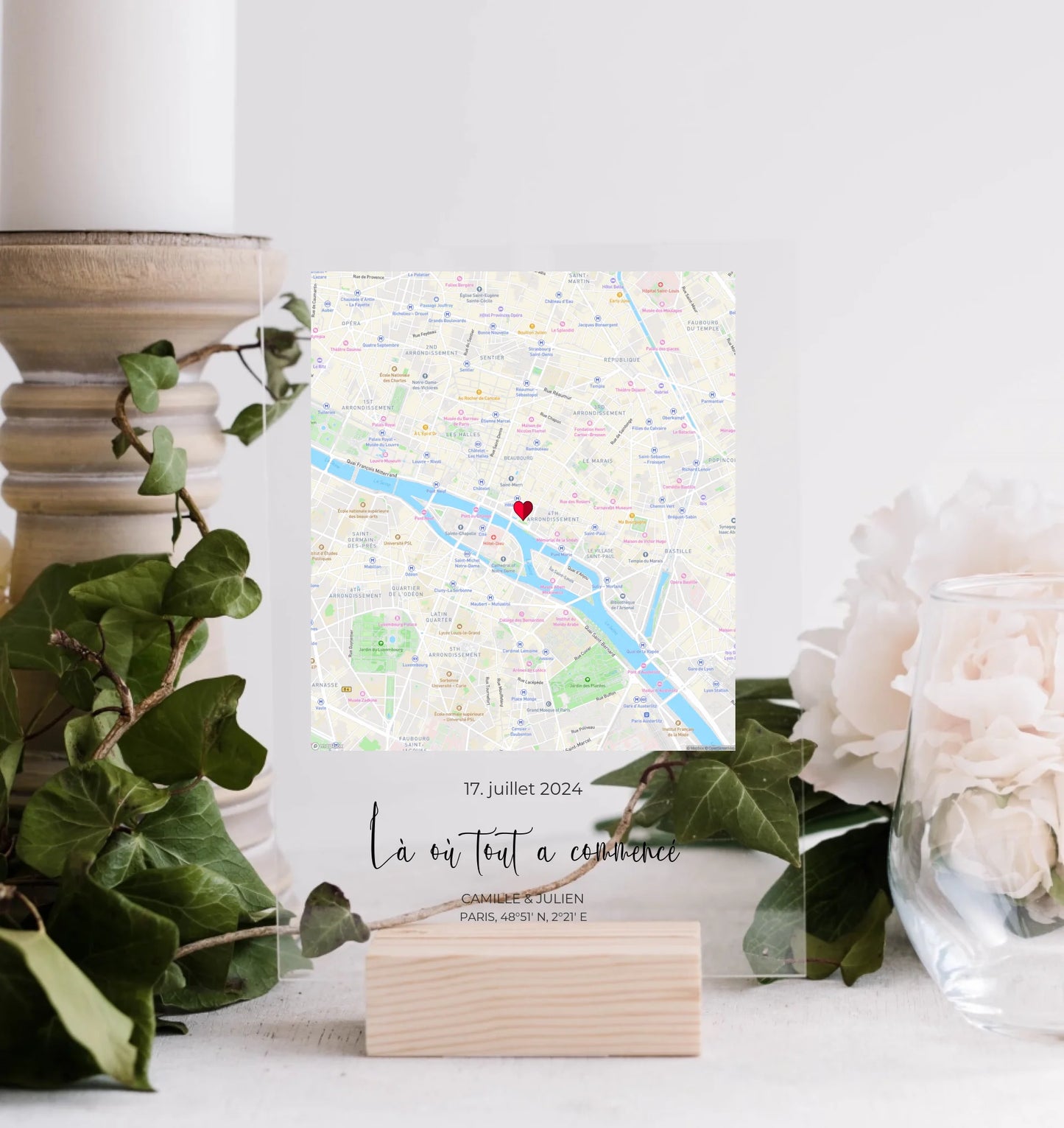 «Notre évènement – Plaque en acrylique personnalisée»