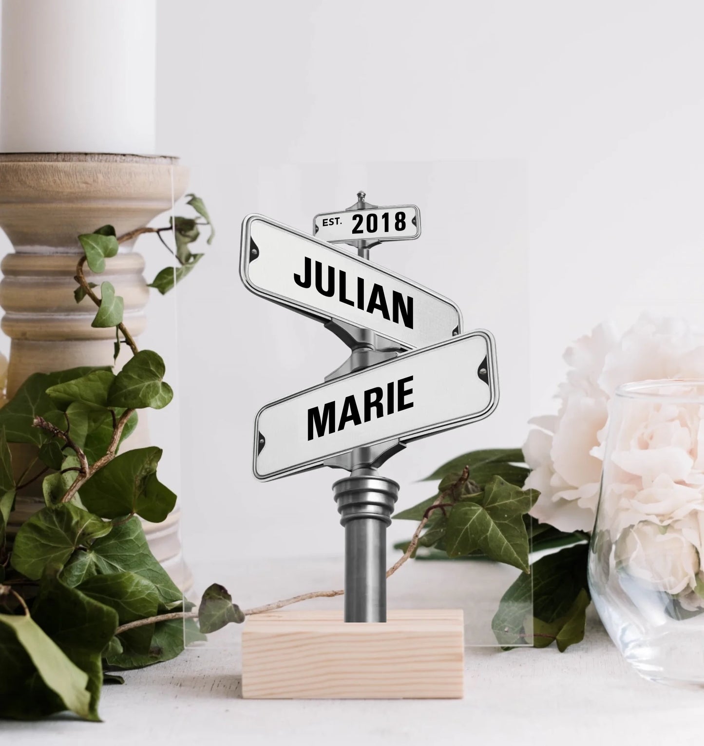 Vintage Straßenschild - Personalisierte Acryltafel