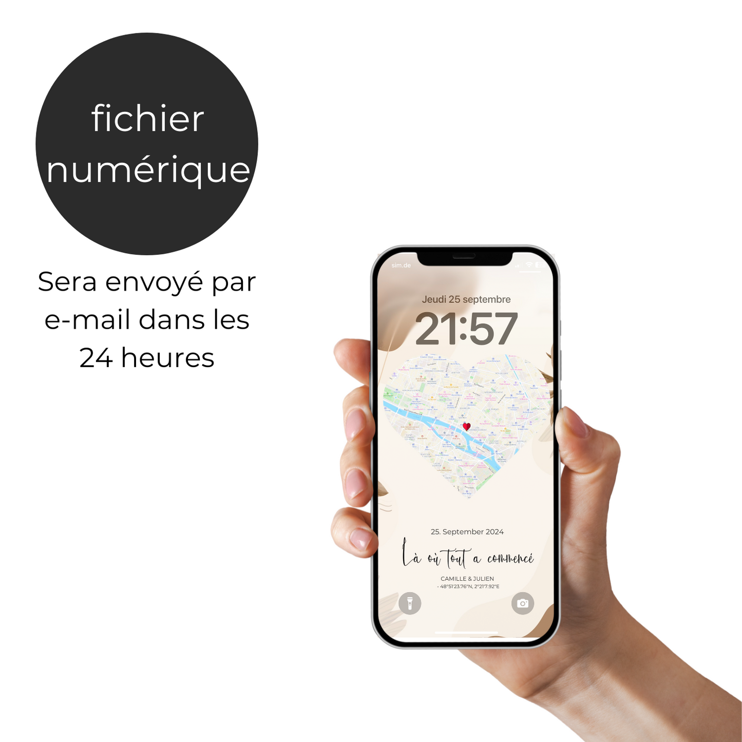 Écran de verrouillage mobile approprié - Notre événement