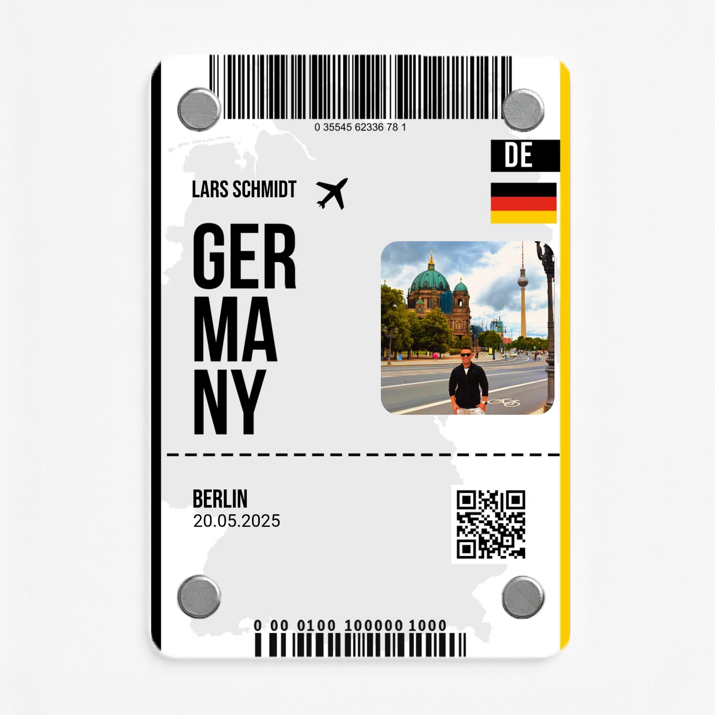 Flugticket - Acryl Magnet