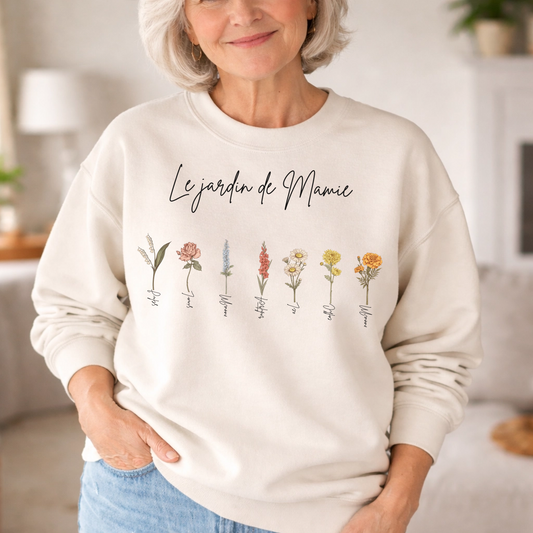 Le jardin de Mamie – Sweat personnalisé