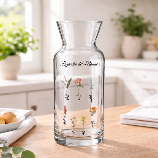 « Le jardin de Mamie – Vase personnalisé »
