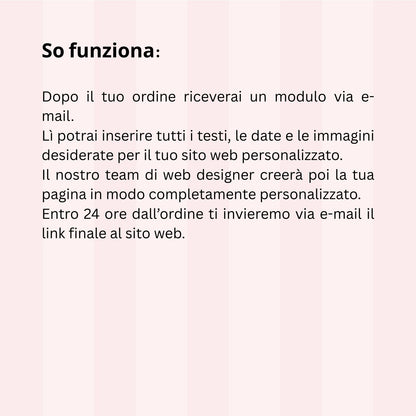 Pagina dell’amore – sito web personalizzato d’amore