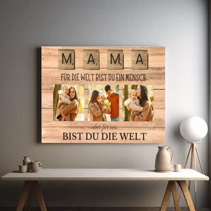 "Mama"- Muttertags Geschenk Leinwand Personalisierbar