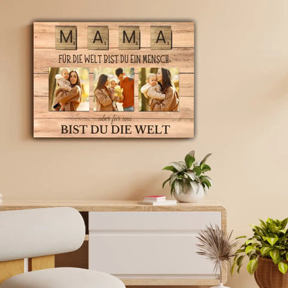"Mama"- Muttertags Geschenk Leinwand Personalisierbar