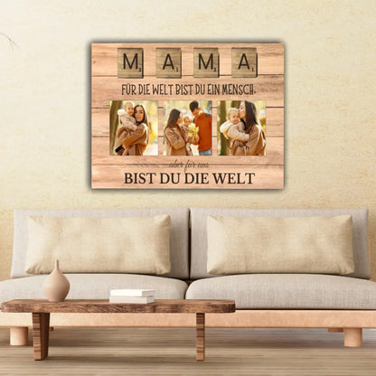 "Mama"- Muttertags Geschenk Leinwand Personalisierbar