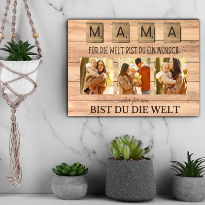 "Mama"- Muttertags Geschenk Leinwand Personalisierbar