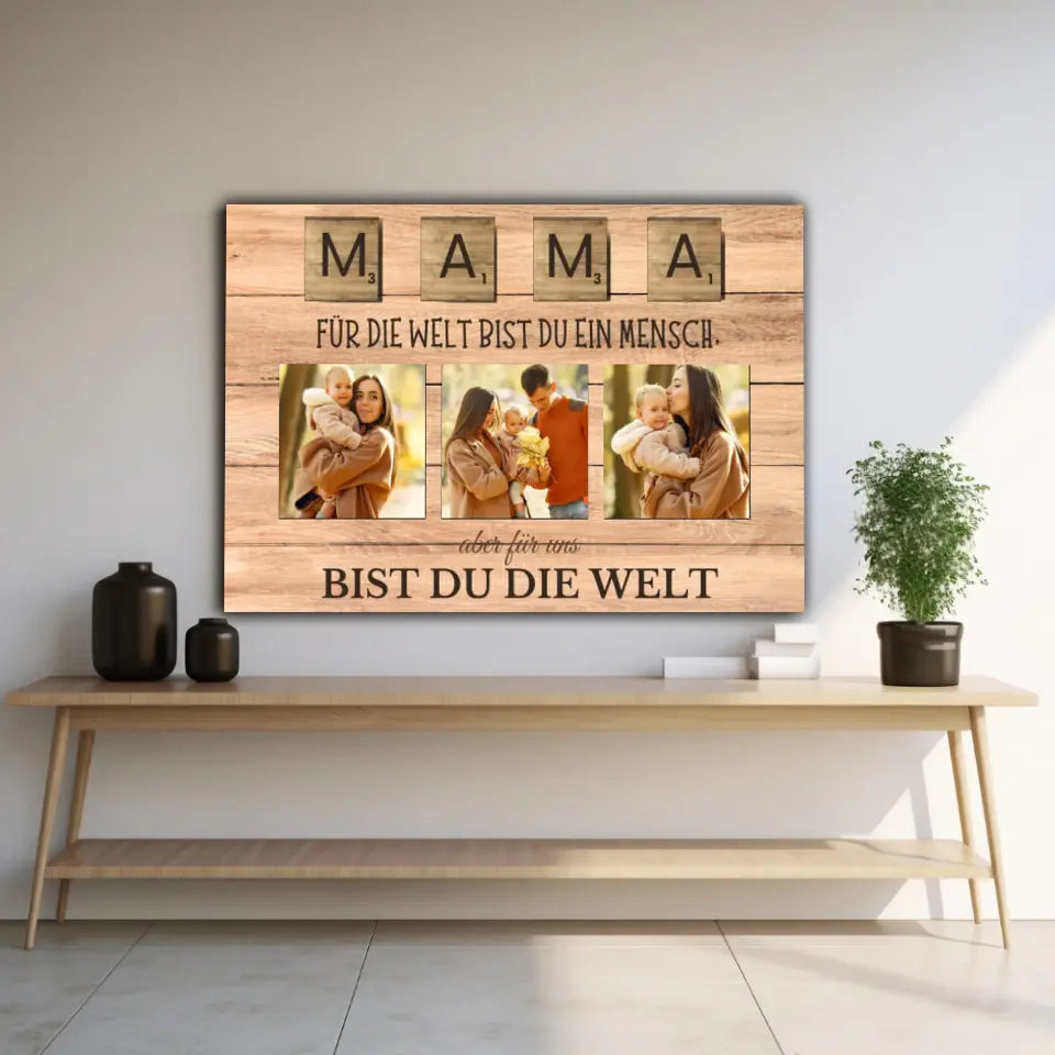 "Mama"- Muttertags Geschenk Leinwand Personalisierbar