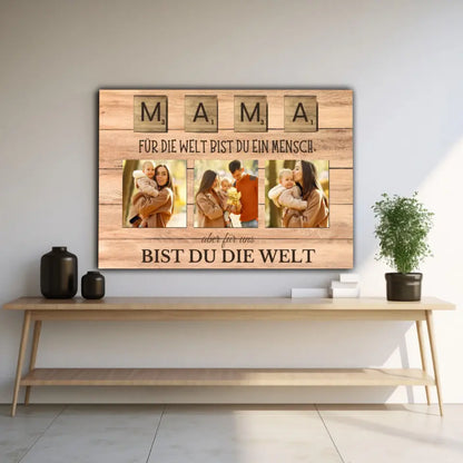 "Mama"- Muttertags Geschenk Leinwand Personalisierbar