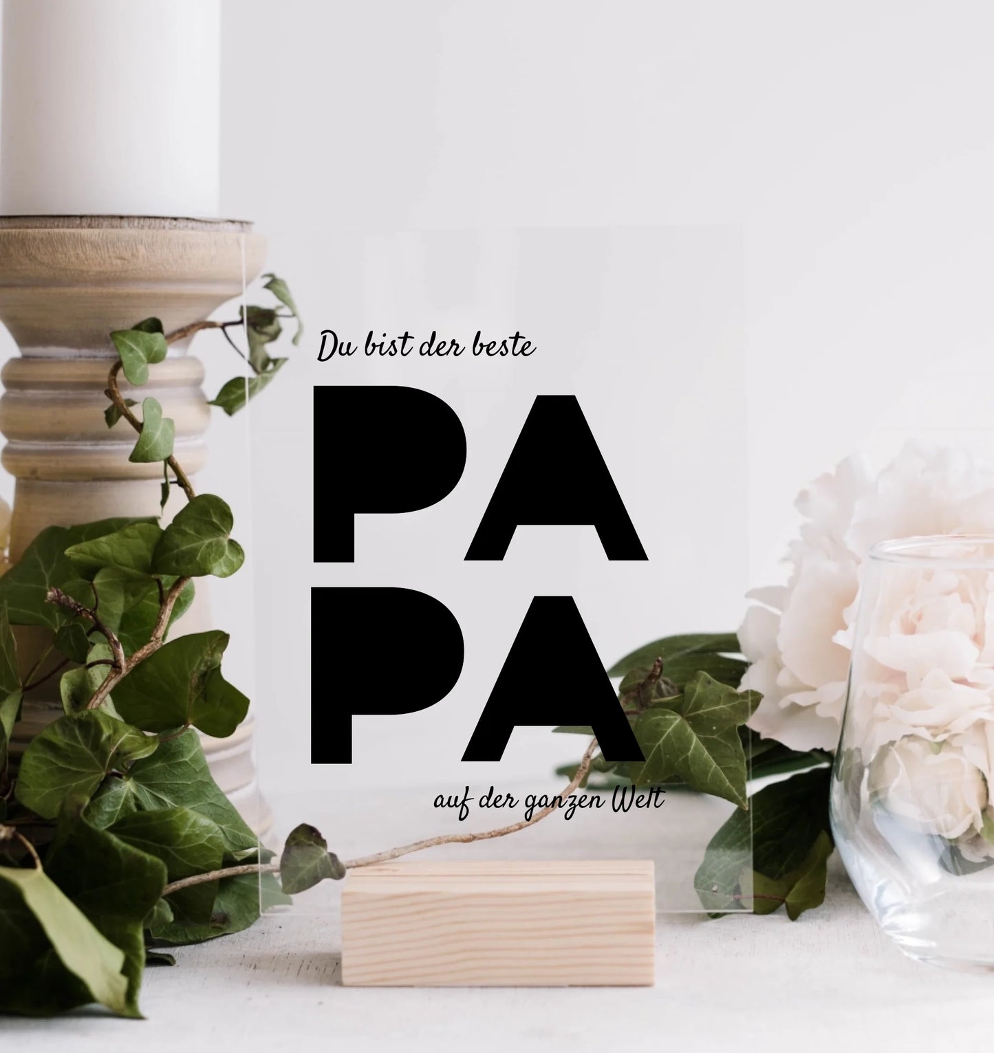 "Du bist der beste" - Personalisierte Acryltafel (20x30)