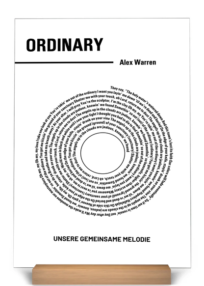 Unsere Melodie - Personalisierte Acryltafel