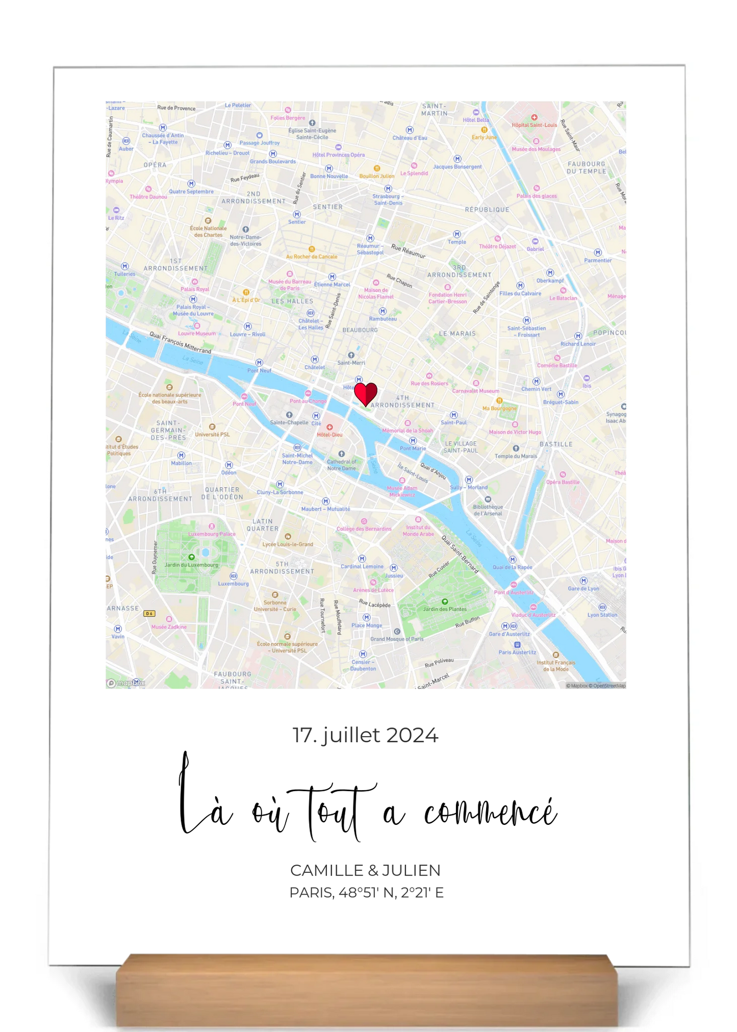 «Notre évènement – Plaque en acrylique personnalisée»