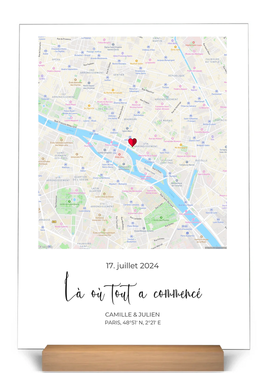 «Notre évènement – Plaque en acrylique personnalisée»