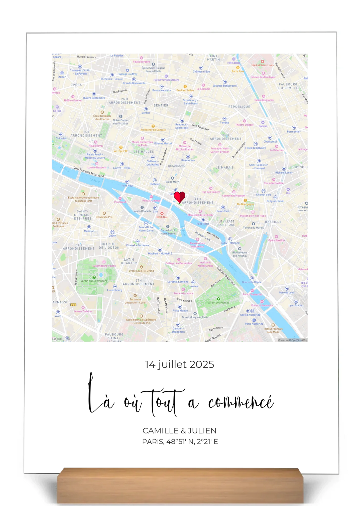 «Notre évènement – Plaque en acrylique personnalisée»