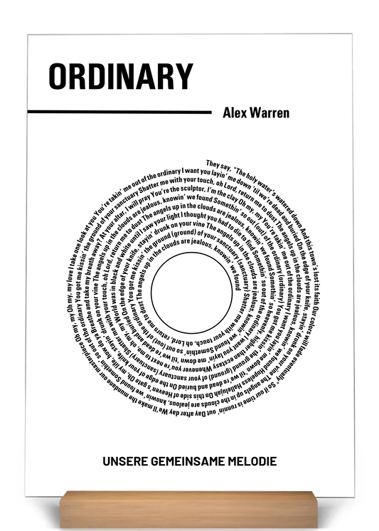 Unsere Melodie - Personalisierte Acryltafel