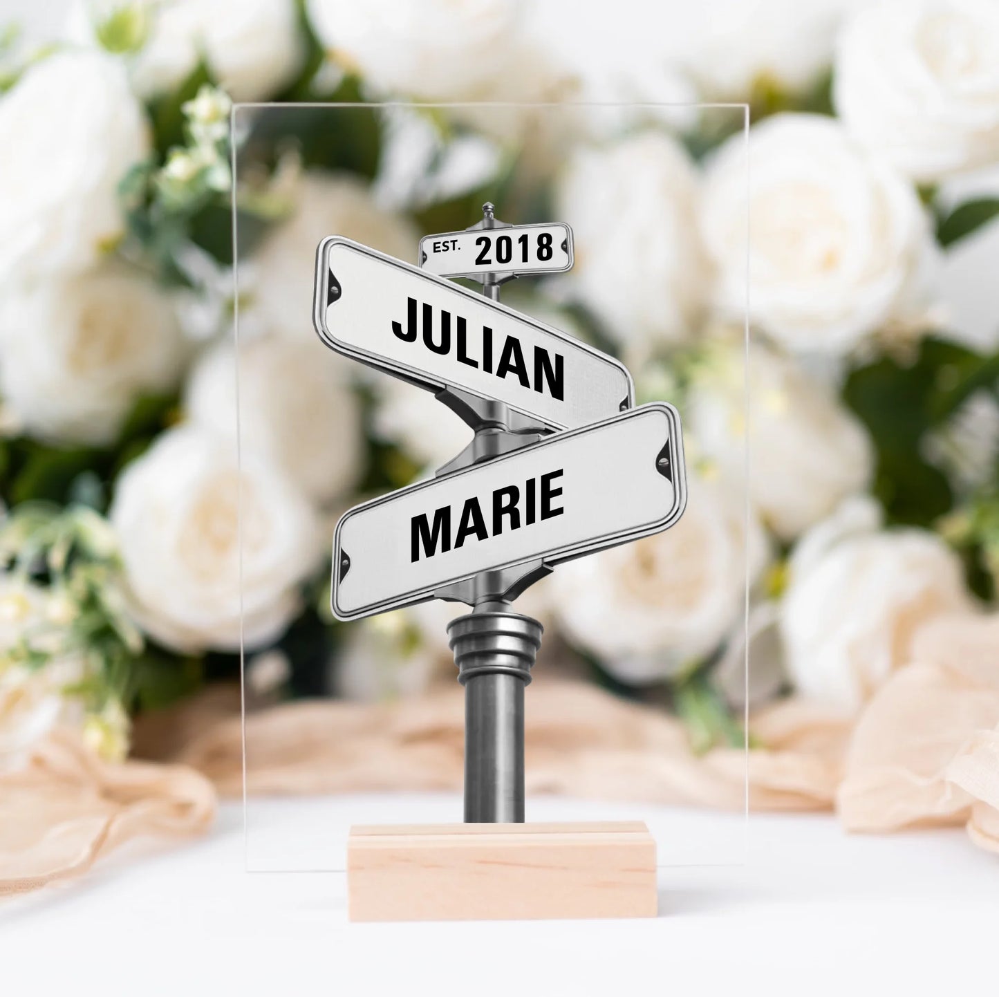 Vintage straatnaambord - gepersonaliseerde acrylplaat