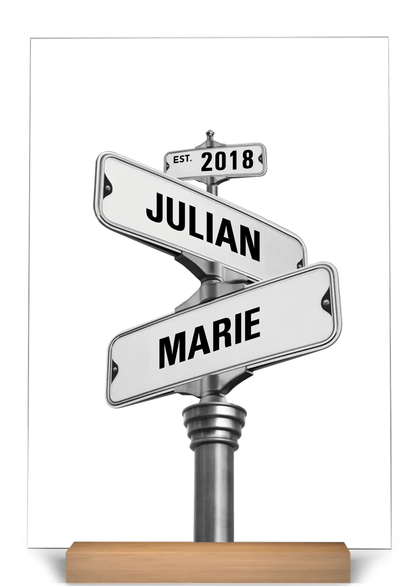 Vintage straatnaambord - gepersonaliseerde acrylplaat