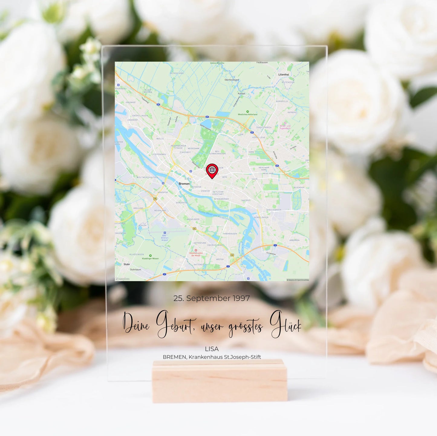 "Your Birth" - Gepersonaliseerde acrylplaat