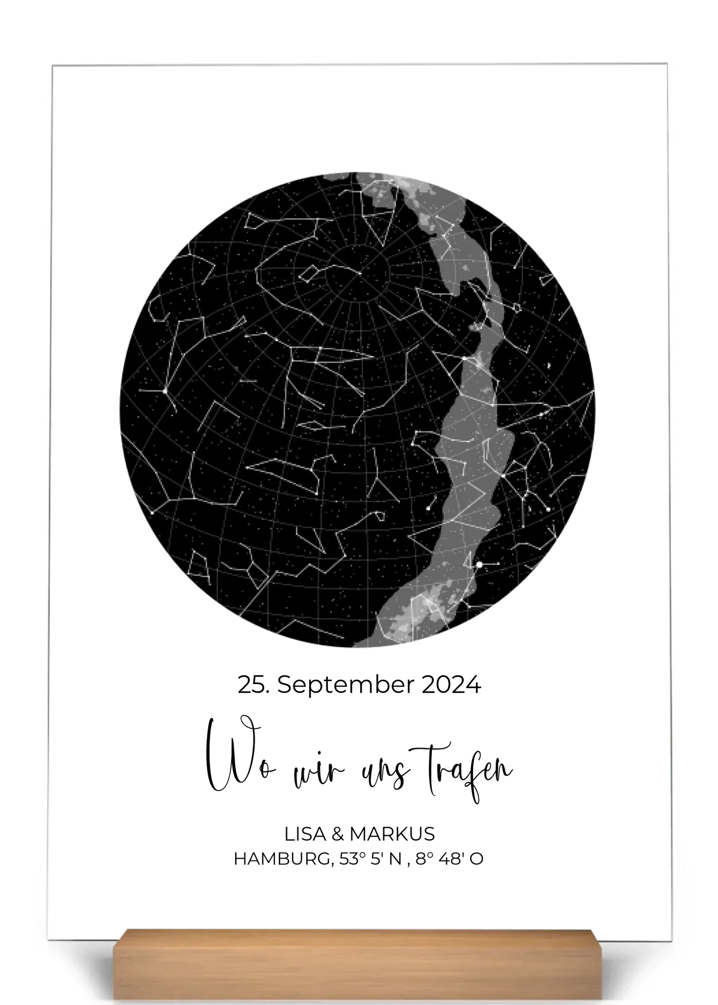 "Sternenhimmel" - Personalisierte Acryltafel