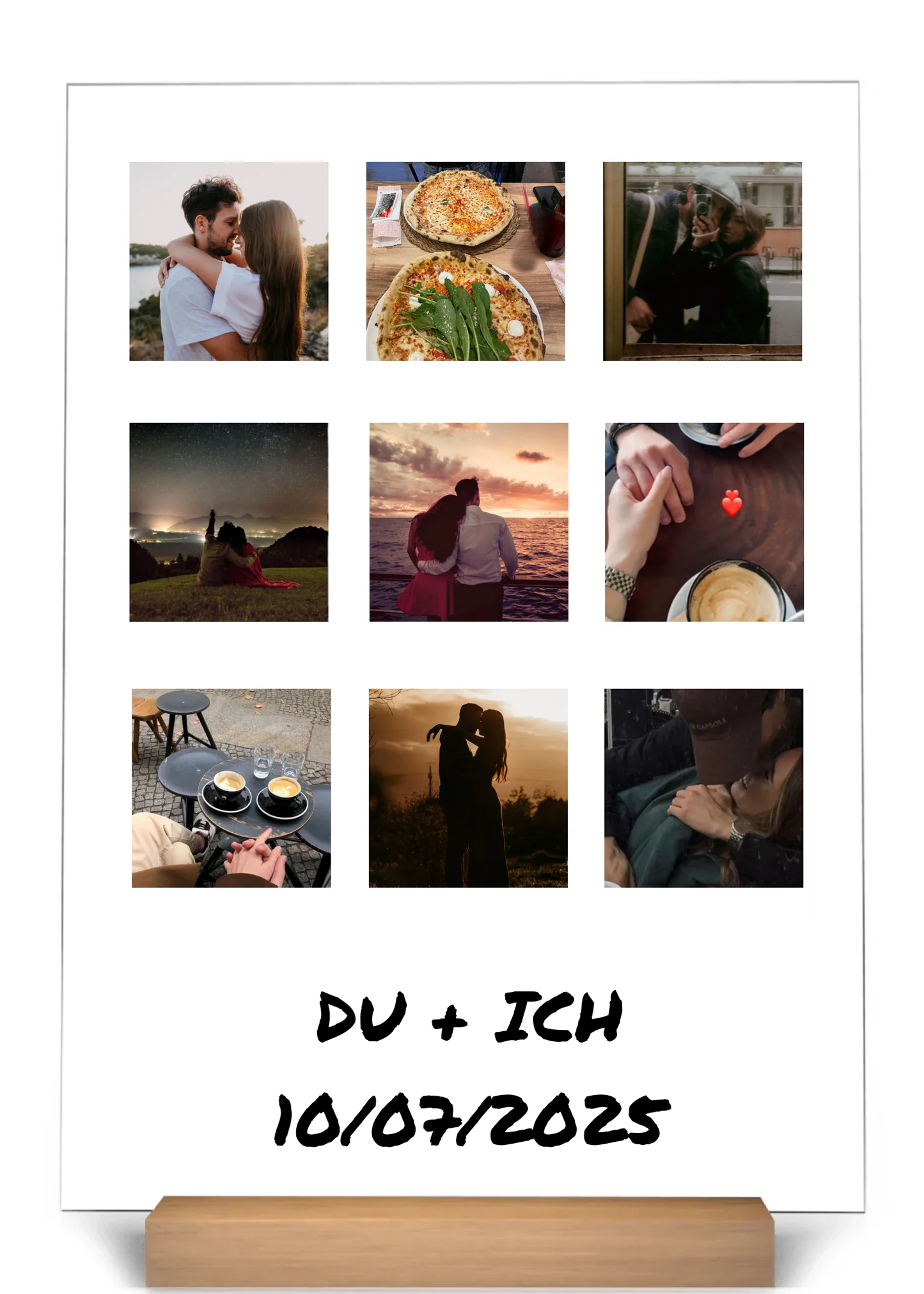 "Retro Liebesalbum" - Personalisierte Acryltafel