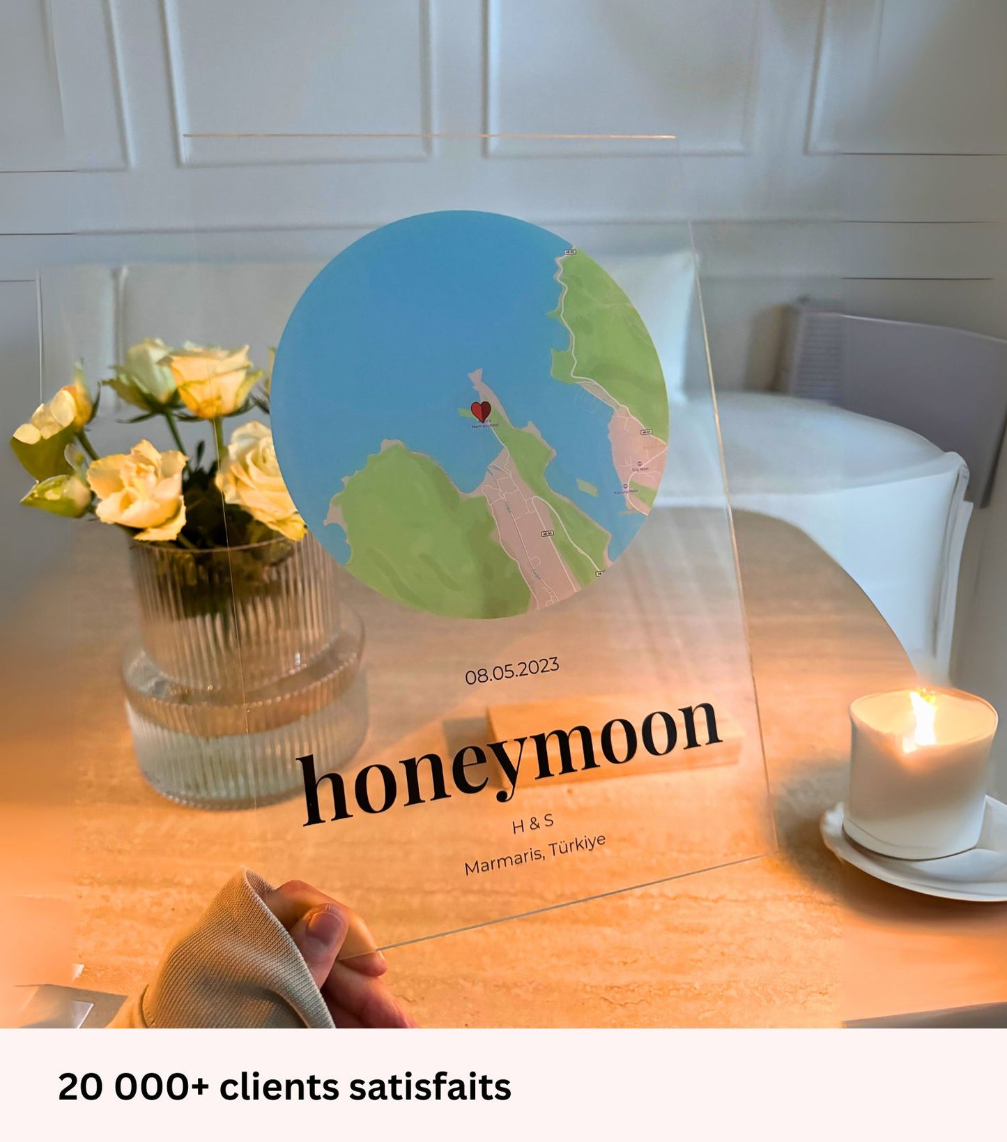 «Notre évènement – Plaque en acrylique personnalisée»