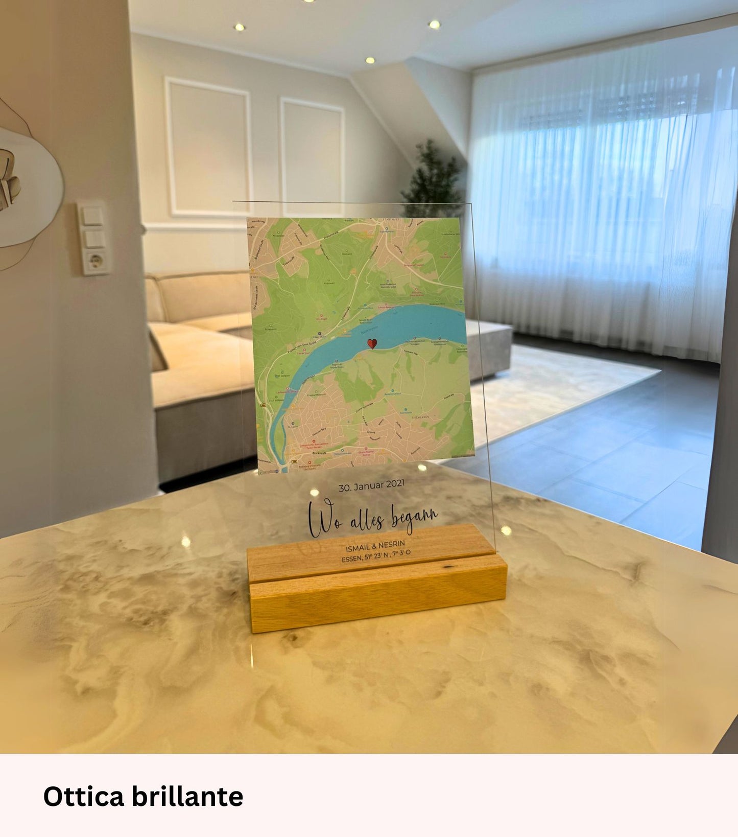 “Dove tutto è iniziato” - Targa acrilica personalizzata