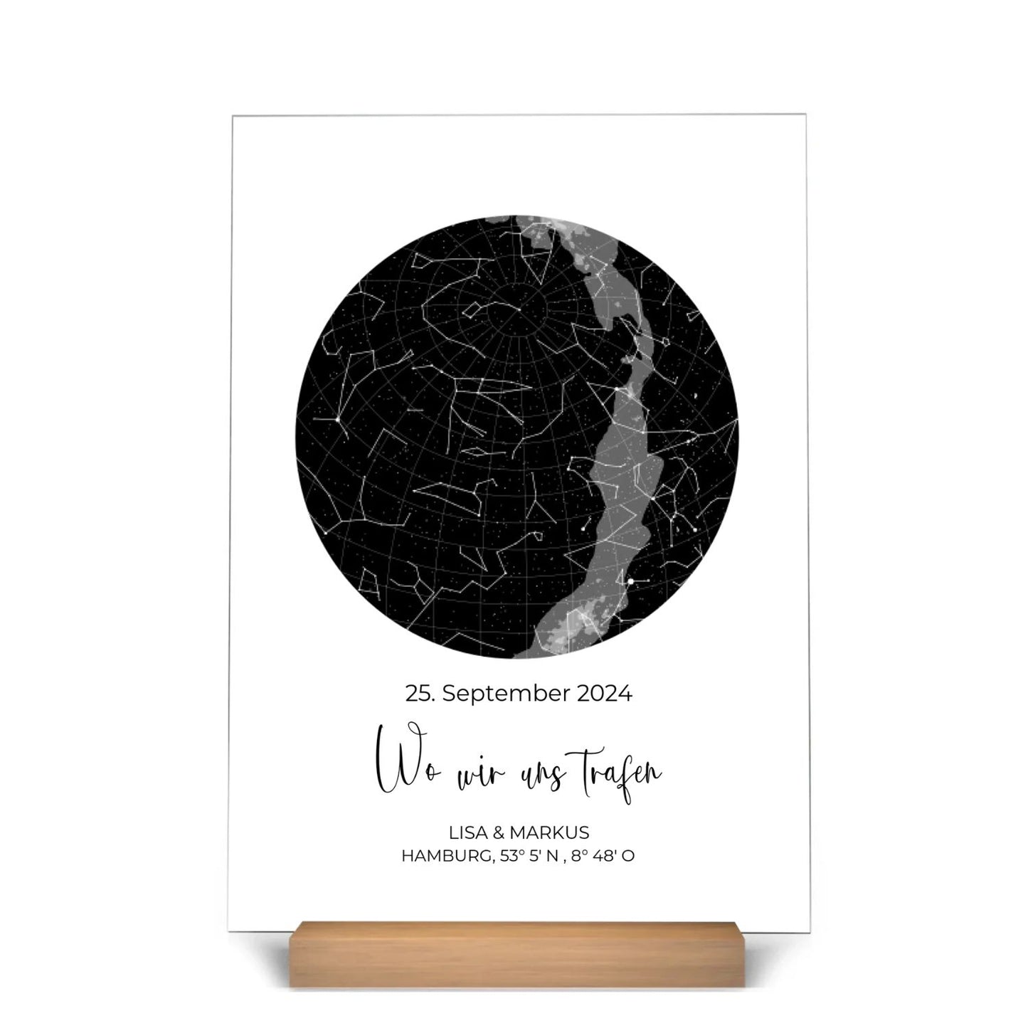 "Sternenhimmel" - Personalisierte Acryltafel