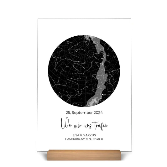 "Sternenhimmel" - Personalisierte Acryltafel
