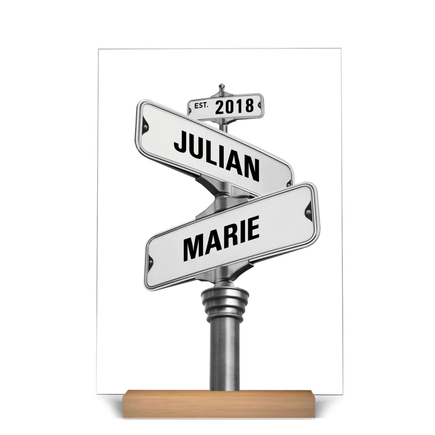 Vintage Straßenschild - Personalisierte Acryltafel