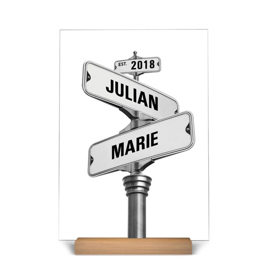 Vintage Straßenschild - Personalisierte Acryltafel