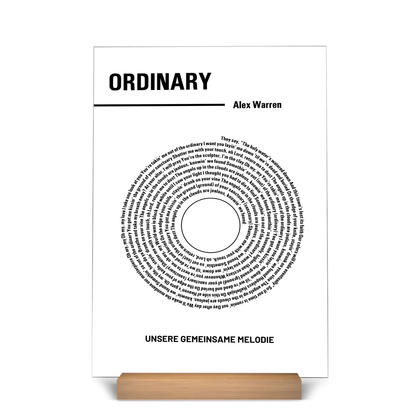 Unsere Melodie - Personalisierte Acryltafel