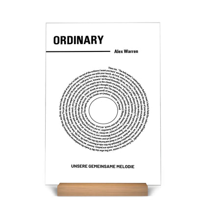 Unsere Melodie - Personalisierte Acryltafel