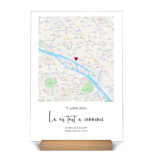 «Notre évènement – Plaque en acrylique personnalisée»