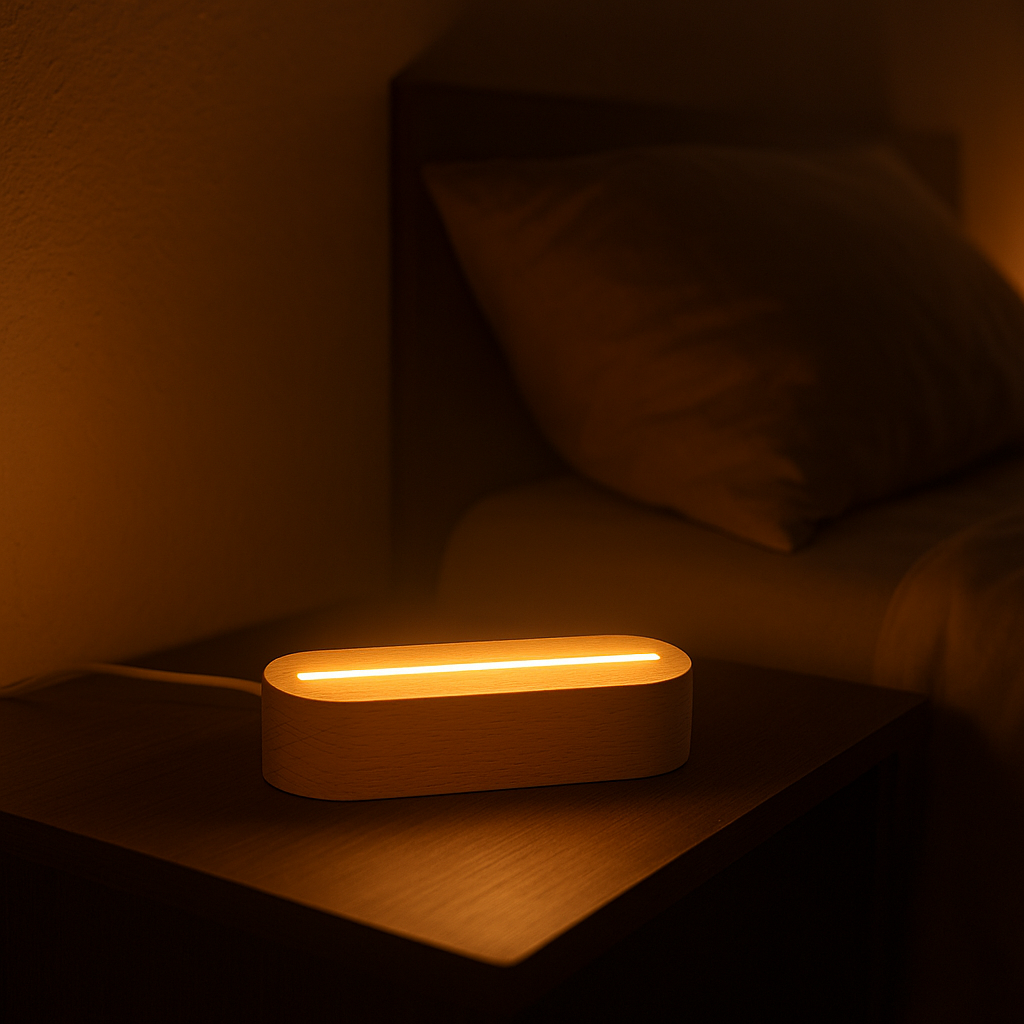 LED Holzfuß fürs Nachtlicht